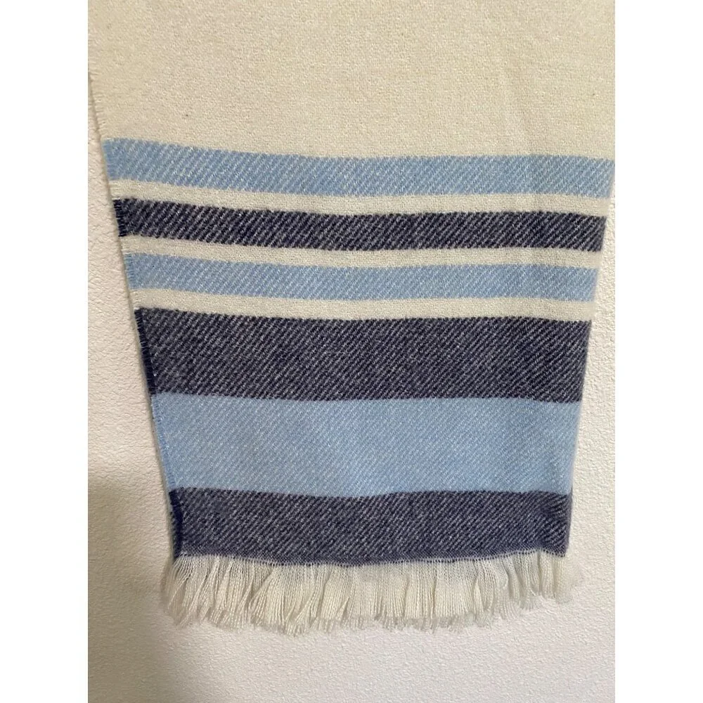 Tommy Hilfiger Faux Cashmere Throw Blanket 50x70, Multicolor Fringe
